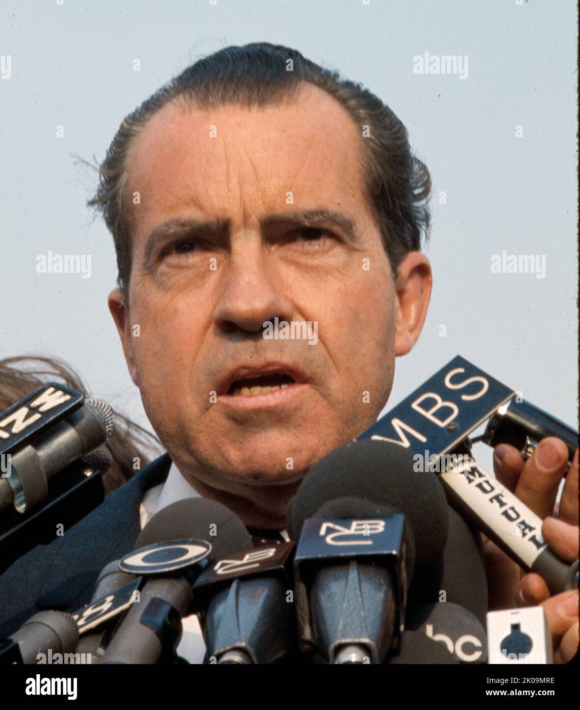 Richard Nixon (1913 1994) president of the United States, serving