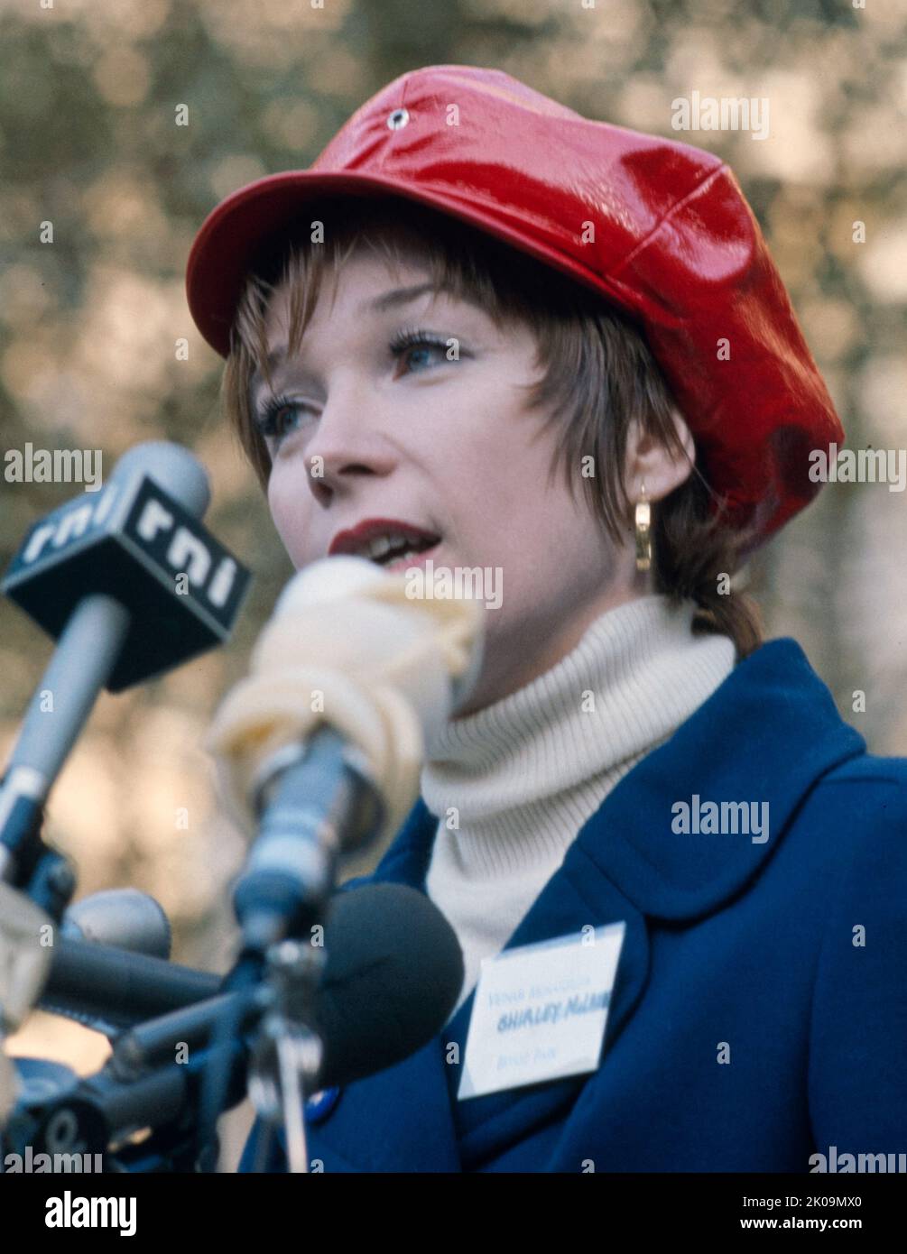 Shirley MacLaine (born Shirley MacLean Beaty, April 24, 1934) American actress, singer, author, activist, and former dancer. In a career which spans seven decades, she is known for her portrayals of quirky, headstrong, eccentric women. MacLaine is the recipient of numerous accolades including an Academy Award, two British Academy Film Awards, six Golden Globe Awards, and a Primetime Emmy Award. Stock Photo