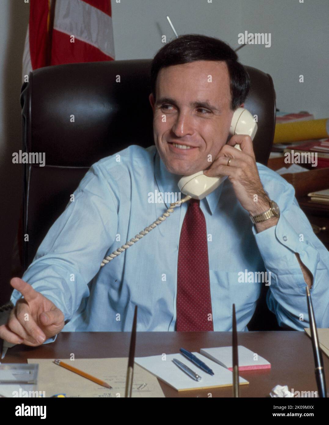 Rudolph Giuliani (born 1944) American politician and attorney who served as the 107th Mayor of New York City from 1994 to 2001. He previously served as the United States Associate Attorney General from 1981 to 1983 and the United States Attorney for the Southern District of New York from 1983 to 1989. Stock Photo