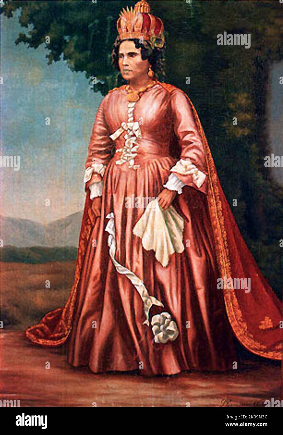 Ranavalona I (c. 1778 - 1861), also known as Ranavalo-Manjaka I, sovereign of the Kingdom of Madagascar from 1828 to 1861. Stock Photo