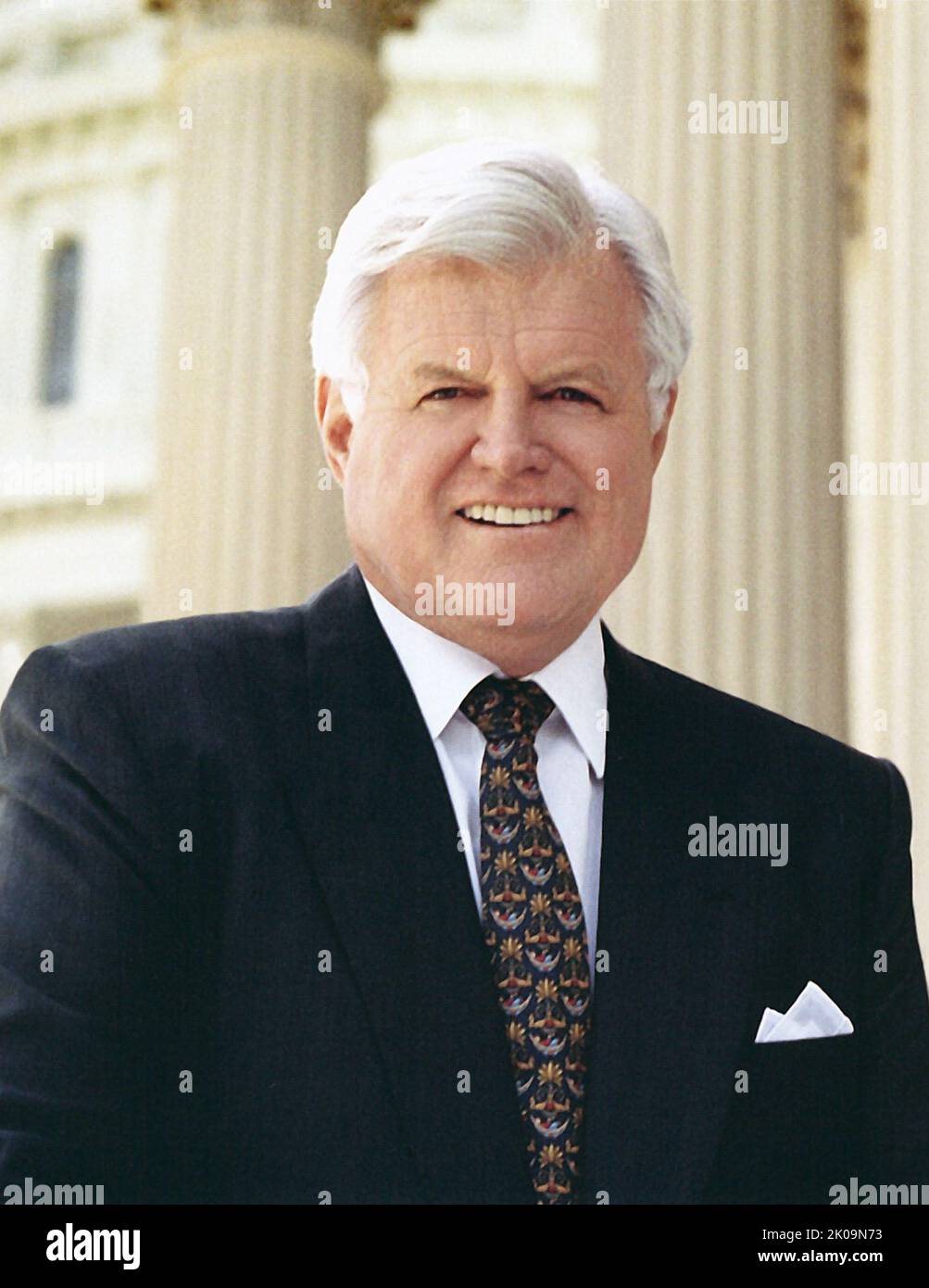 Edward Moore Kennedy (February 22, 1932 - August 25, 2009) was an American lawyer and politician who served as a U.S. senator from Massachusetts for almost 47 years, from 1962 until his death in 2009. A member of the Democratic Party and the Kennedy political family, he was the second most senior member of the Senate when he died. Kennedy was the younger brother of President John F. Kennedy and U.S. attorney general and U.S. senator Robert F. Kennedy. He was the father of Congressman Patrick J. Kennedy. Stock Photo