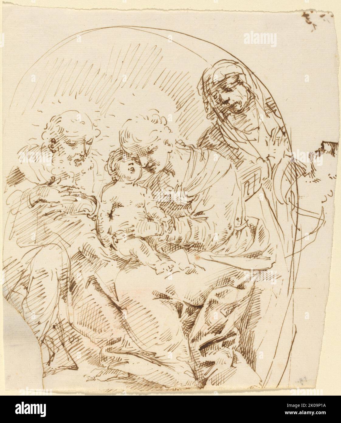 Holy Family with Saint Anne and Female Head in Profile Stock Photo Alamy