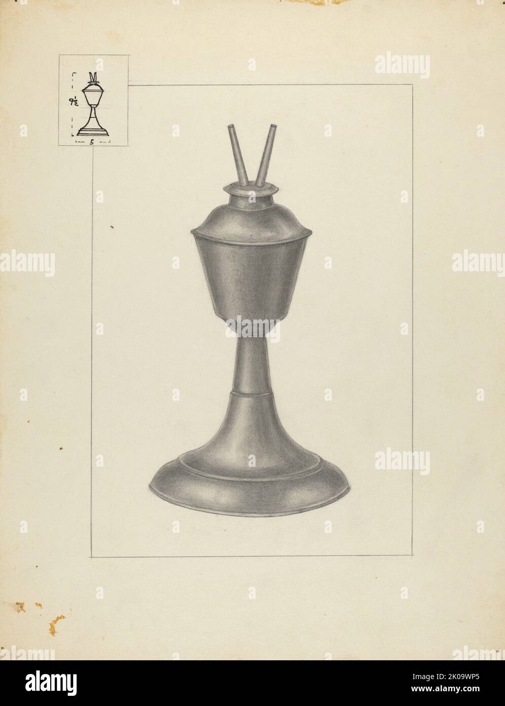 Camphene Lamp, 1935/1942. Stock Photo