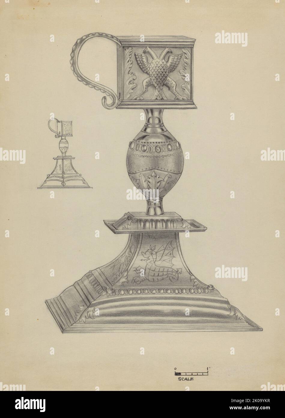 Silver Snuffer Stand, c. 1936 Stock Photo Alamy
