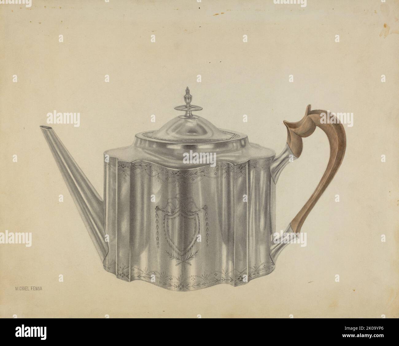Silver teapot engraved hi-res stock photography and images - Alamy