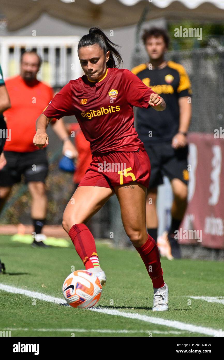 Zsanette Kajan of ACF Fiorentina celebrates after scoring his team's third  goal with team mates during AC Milan - ACF Fiorentina , 1st turn of Serie A  Femminile Tim 2022/23 in Centro