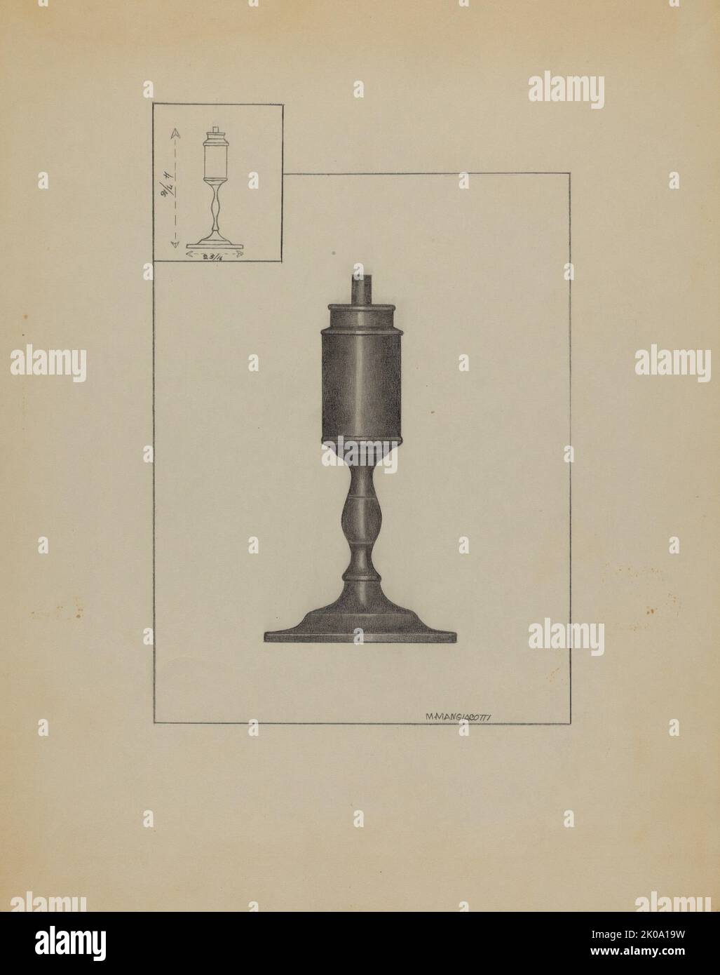 Lamp, c. 1936. Stock Photo