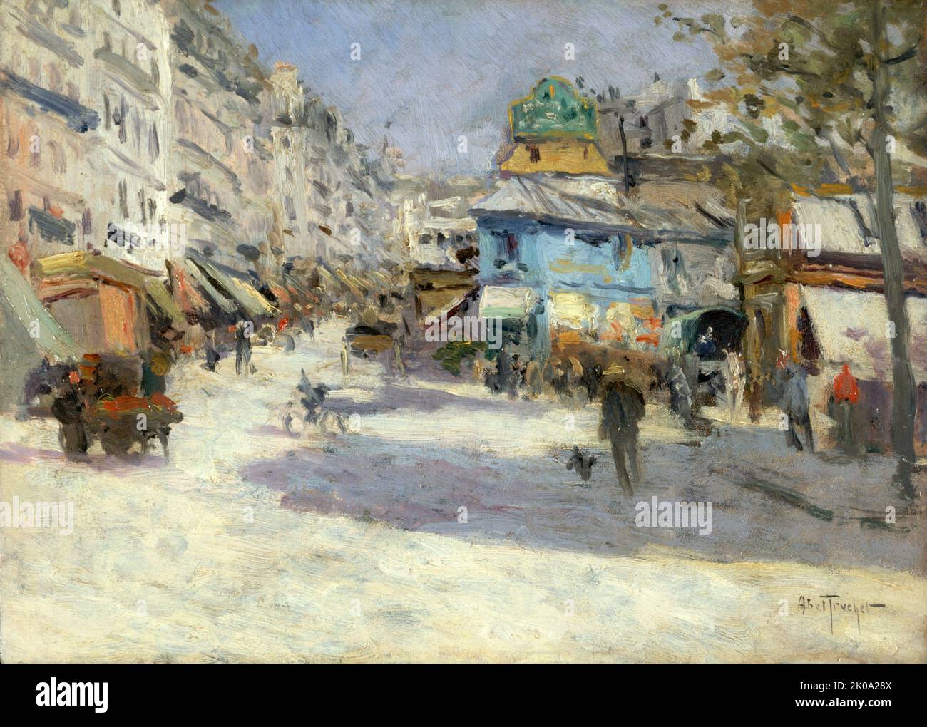 Course de lenteur rue Lepic à Paris, France en septembre 1952. Photo d