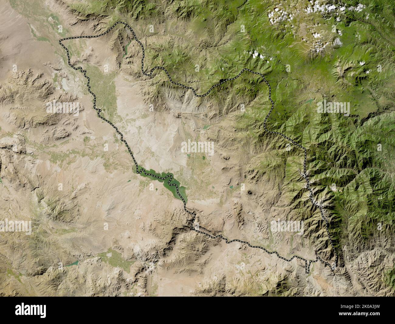 Nakhchivan, region of Azerbaijan. Low resolution satellite map Stock Photo
