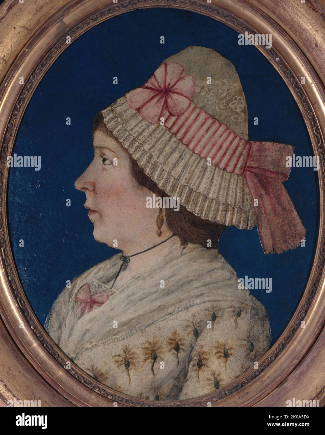 Portrait of a woman, in profile, from the revolutionary period, c1790 Stock Photo - Alamy