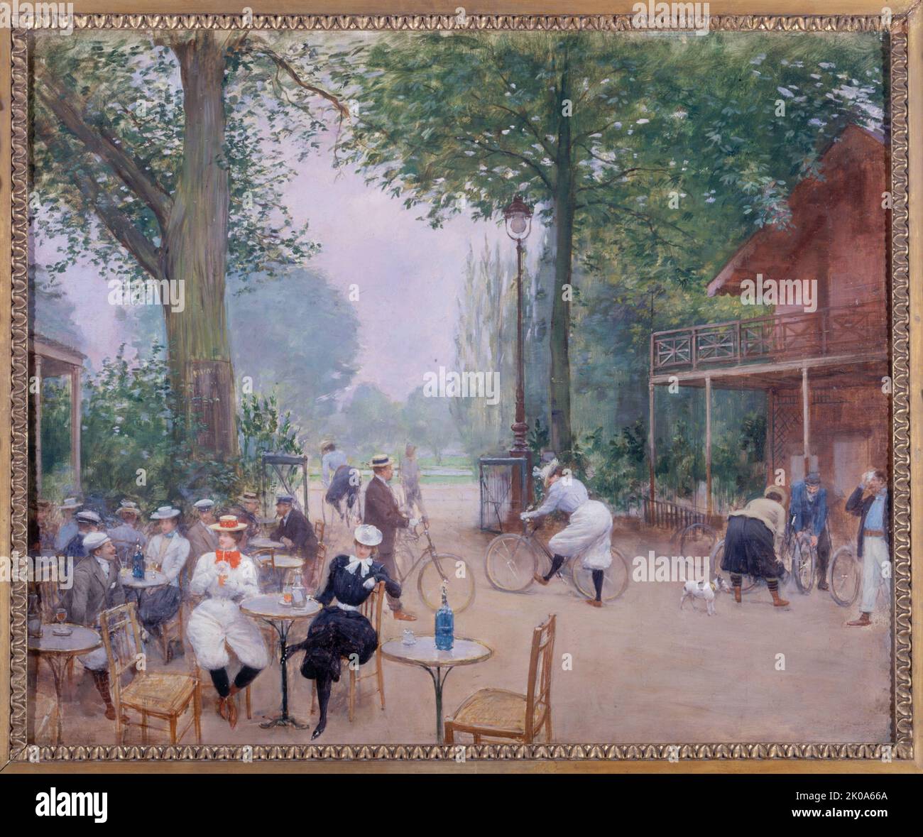 Chalet du Cycle in the Bois de Boulogne, c1900. Stock Photo