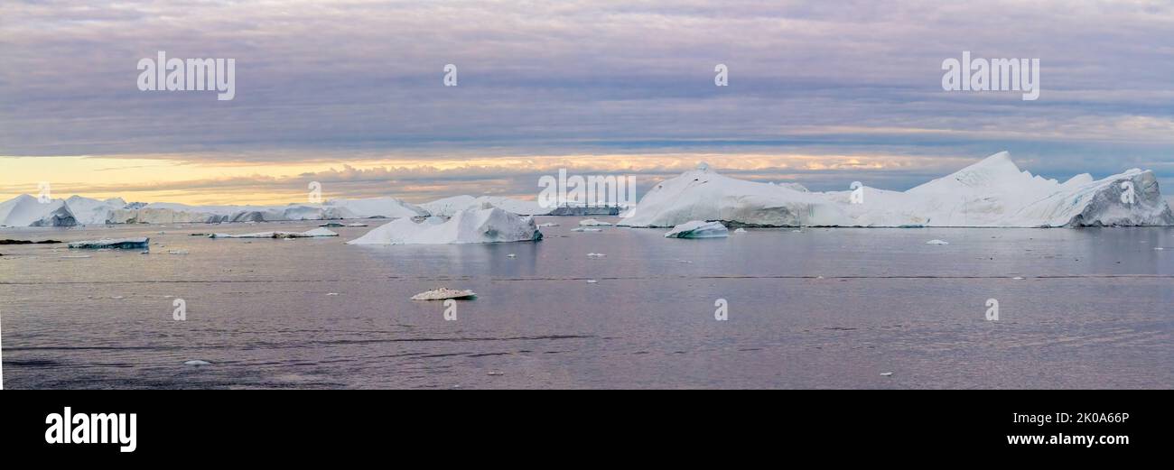 Ilulissat Icefiord, Greenland. , a Unesco World Heritage Site. Stock Photo