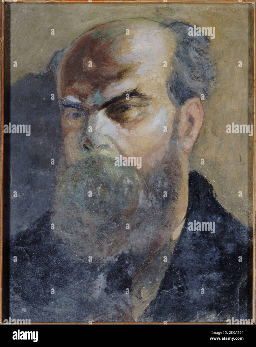 Portrait of Paul Verlaine (1844-1896), poet, c1885. Stock Photo