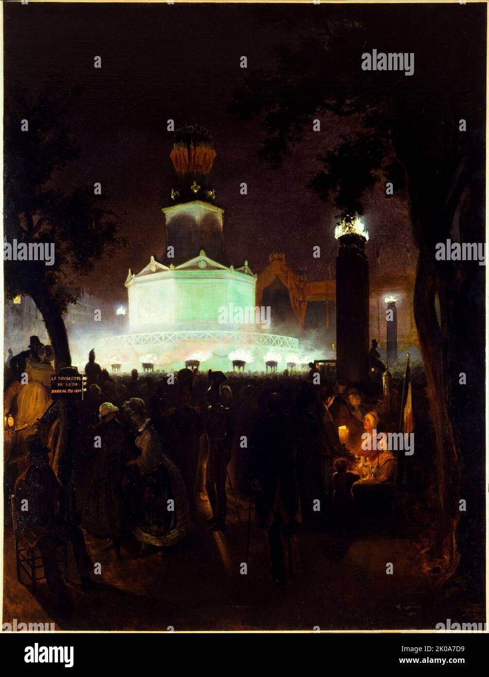 Commemorative fete in honour of the victims of July 1830, on Place de ...
