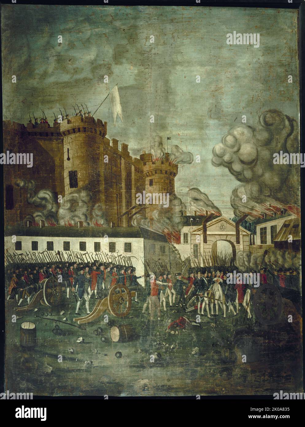 Storming of the Bastille. Arrest of Mr. de Launay, c1791. Stock Photo