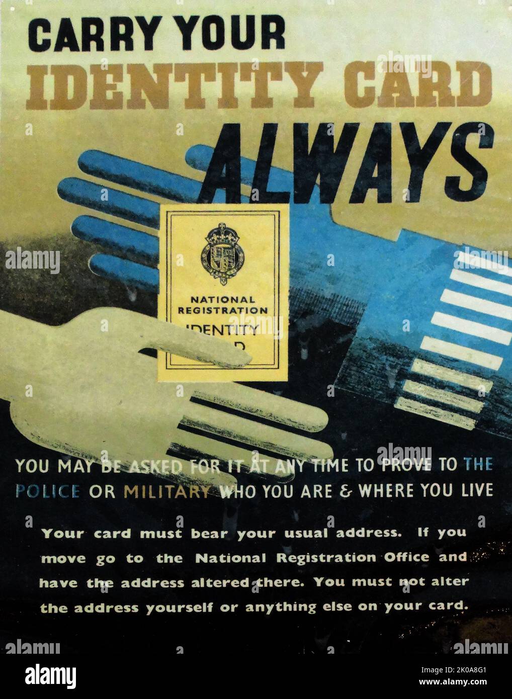 World War II British propaganda poster, 1941 Stock Photo