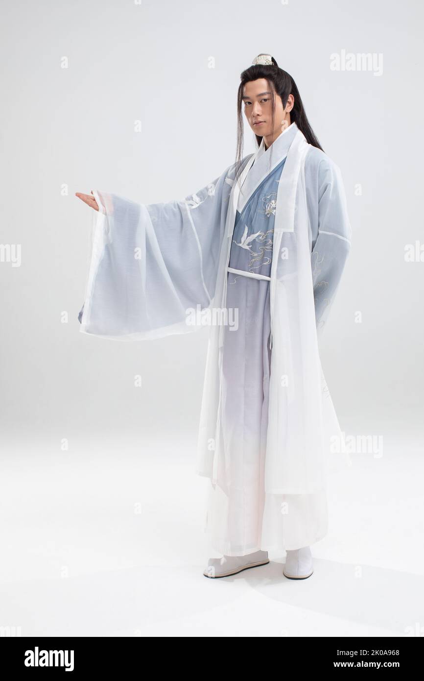 Young Chinese man in ancient costume Stock Photo - Alamy