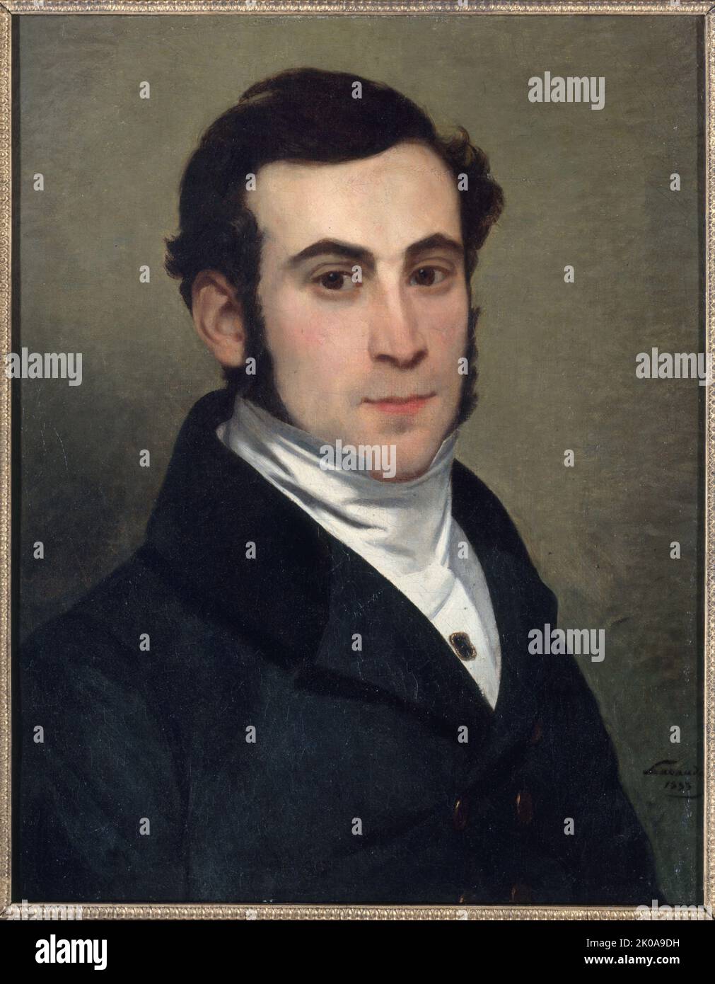 Portrait of unknown person, perhaps Alexandre-Auguste Ledru-Rollin, 1833. Stock Photo