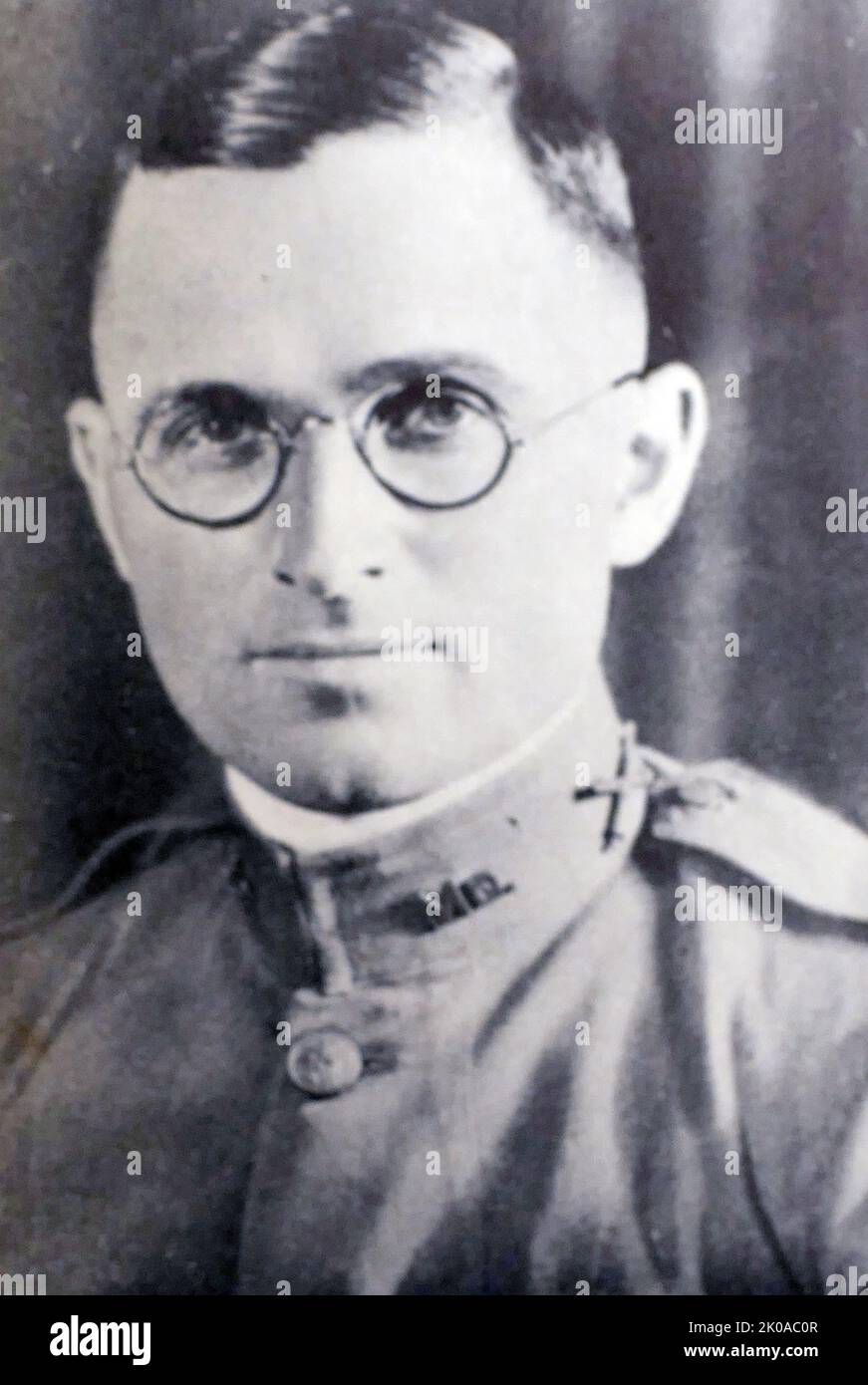 Harry S. Truman (May 8, 1884 - December 26, 1972) was an American politician who was the 33rd president of the United States from 1945 to 1953. Photograph of Truman as a young officer in World War I Stock Photo