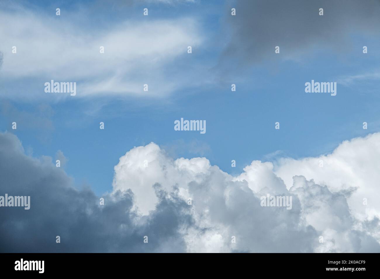 Clouds Creating Beautiful Abstract Weather Cloudscape In UK Skies Stock Photo
