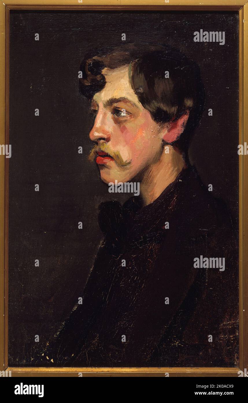 Portrait of Camille Mauclair (1872-1945), art critic, c1895. Stock Photo