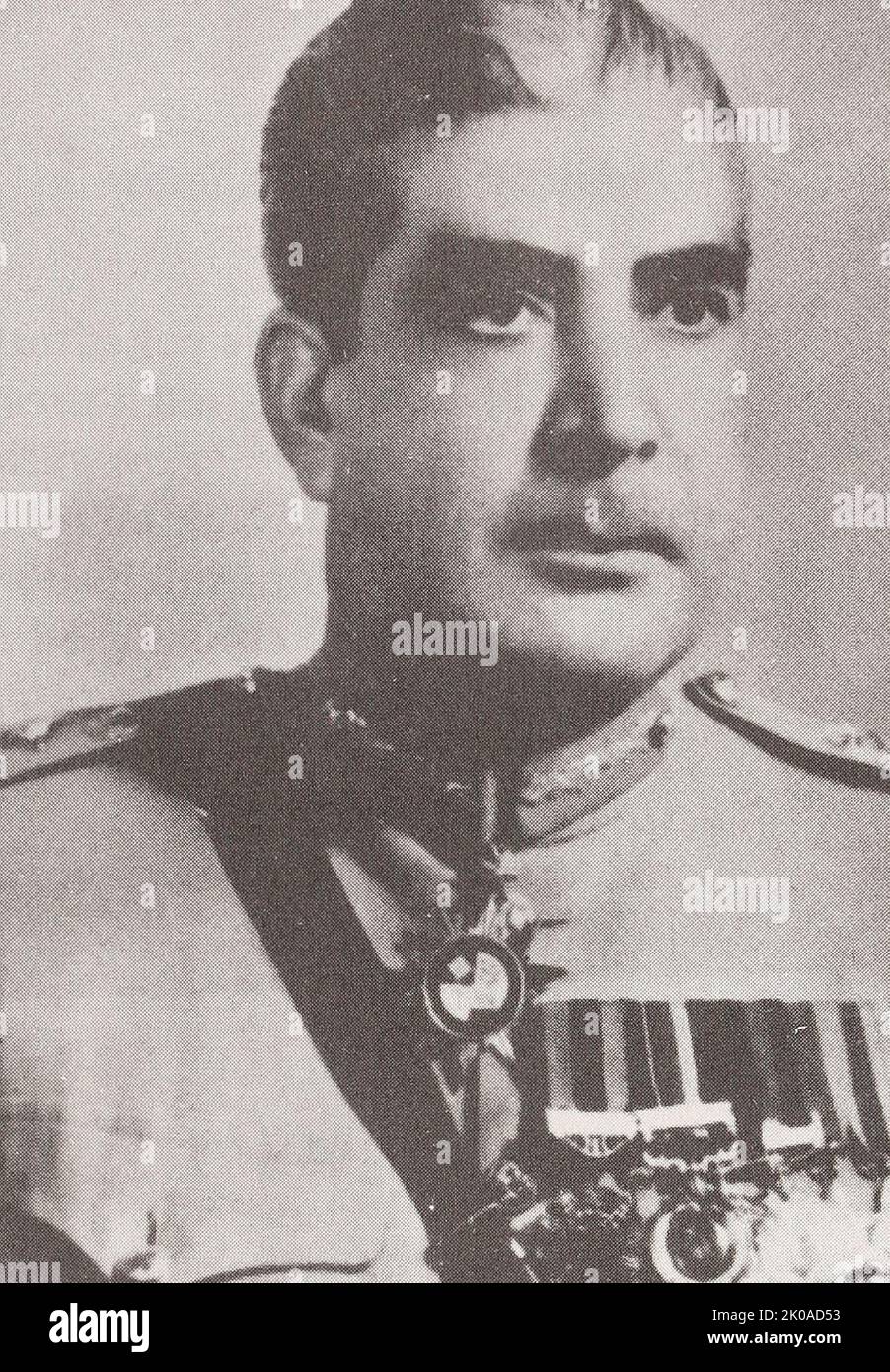 Agha Muhammad Yahya Khan (1917 - 1980), commonly known as Yahya Khan, was a Pakistani general who served as the third president of Pakistan from 25 March 1969 until December 1971 Stock Photo