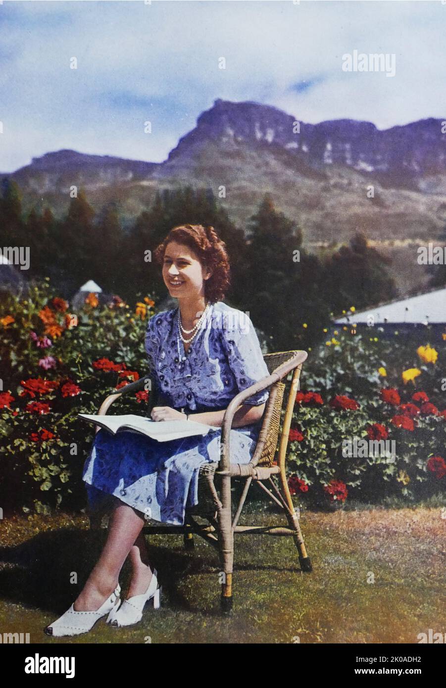 Princess Elizabeth, (later Queen Elizabeth II), of England, on her tour of South Africa, 1947 Stock Photo