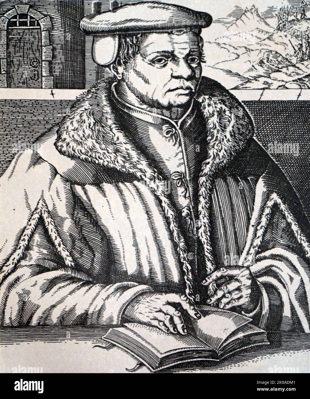 Thomas Muntzer (c.1489 - 1525) German preacher and theologian of the early Reformation whose opposition to both Martin Luther and the Roman Catholic Church led to his open defiance of late-feudal authority in central Germany. He became a leader of the German peasant and plebeian uprising of 1525 commonly known as the German Peasants' War. He was captured after the Battle of Frankenhausen, tortured and executed Stock Photo
