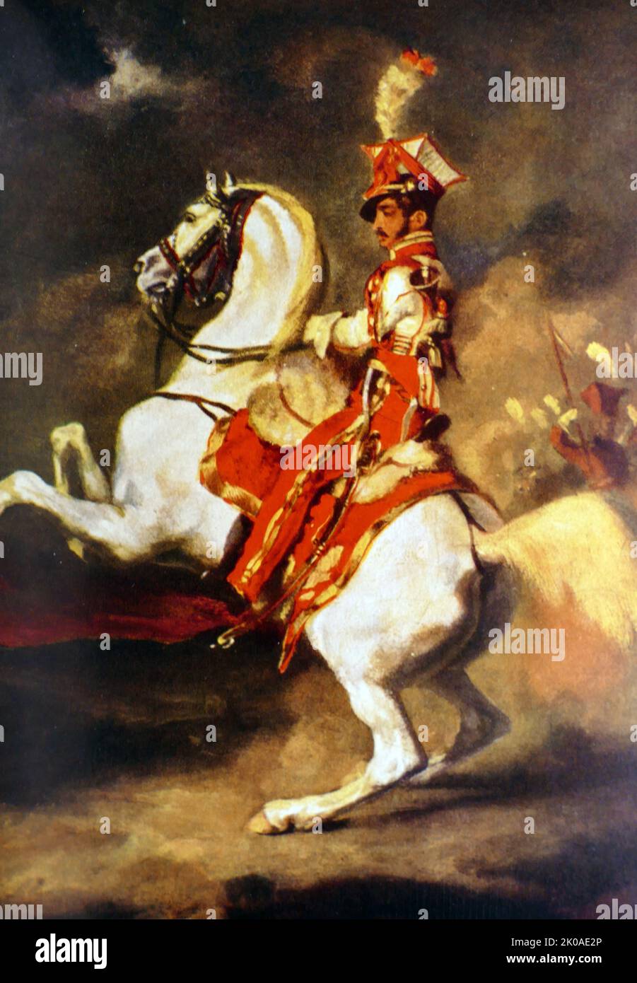 Polish Trumpeter 1813-14, by Jean Louis Andre Theodore Gericault. French, 1791-1824 Stock Photo