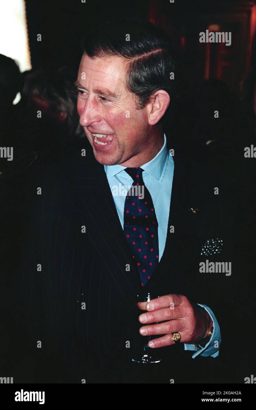 Prince Charles, now King Charles III, pictured at a reception in St James's Palace London in 1998 Stock Photo