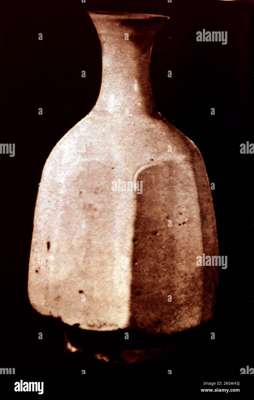 Faceted Wine Bottle from Joseon, Korea. From the time of Joseon kingdom (1392 - 1910) Stock Photo