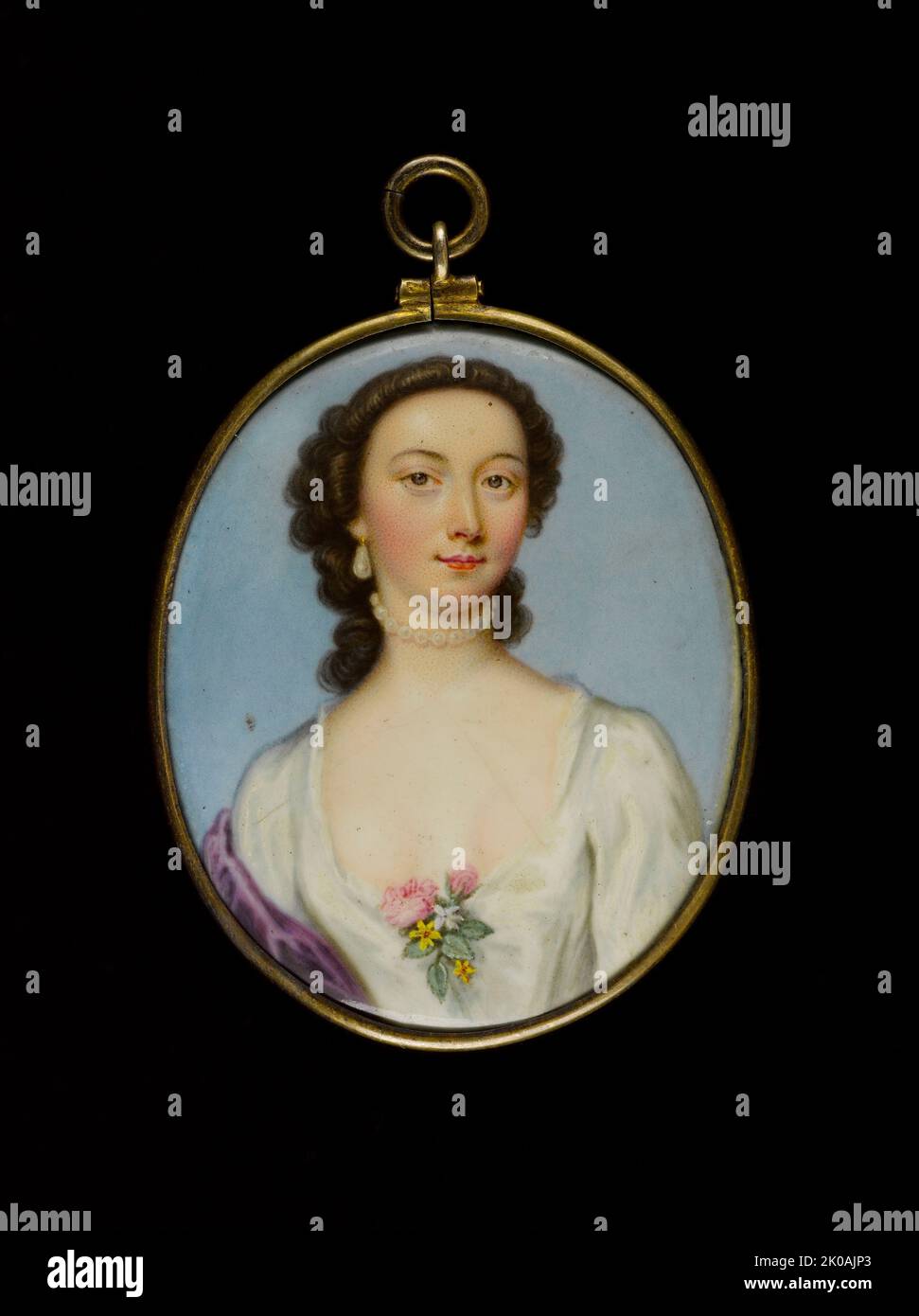 Portrait of a young woman, between 1700 and 1750 Stock Photo - Alamy