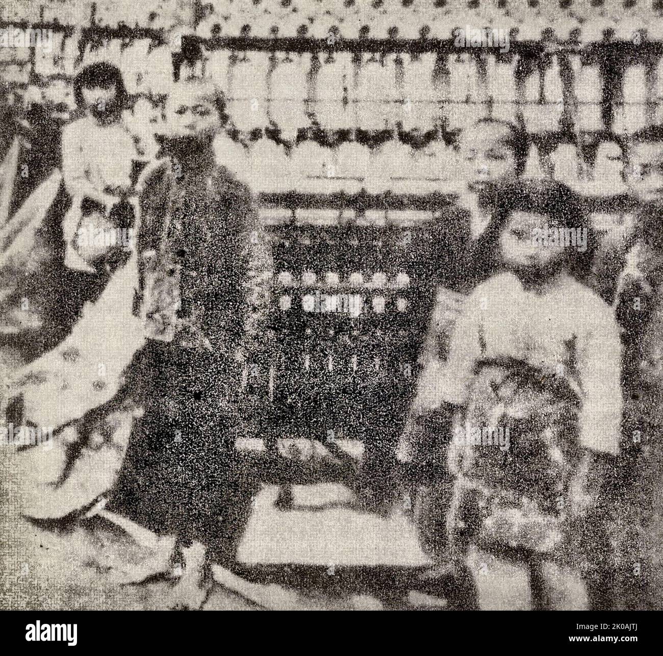 Child labour in Japanese spinning mills Stock Photo Alamy
