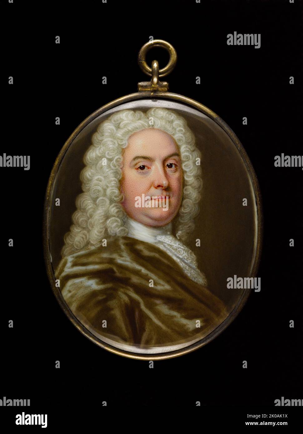 Portrait of a man, between 1725 and 1750. Stock Photo