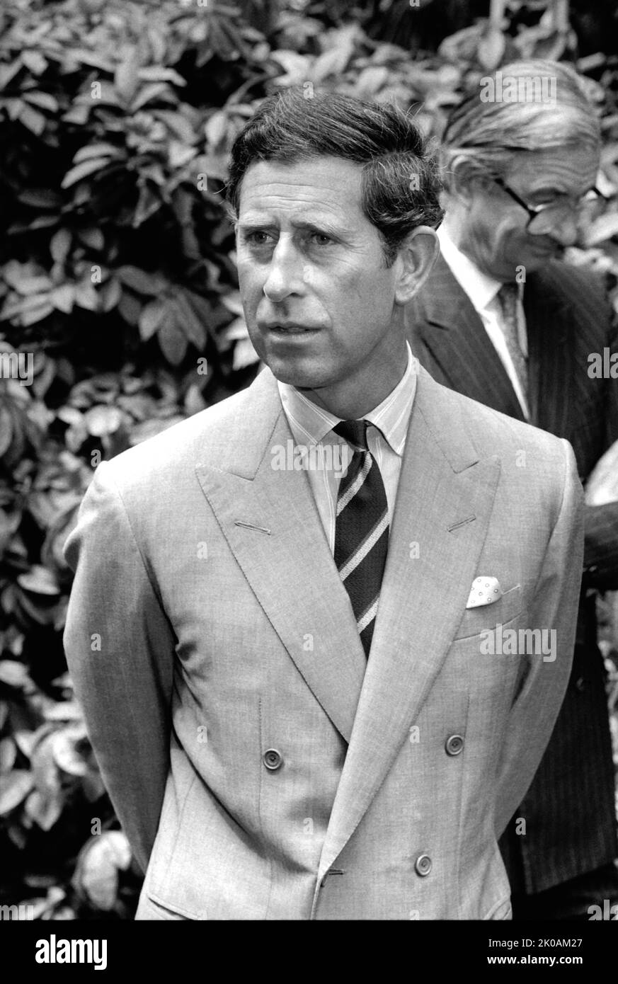 Prince Charles, now King Charles III, visiting Kew Gardens in the UK in 1993 Stock Photo