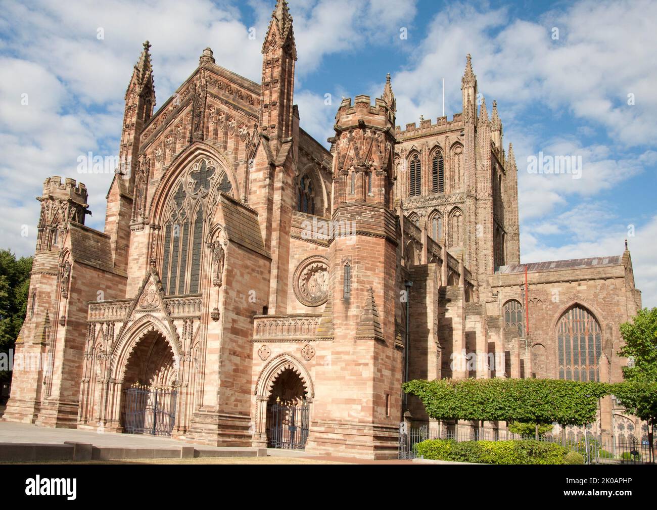 Hereford cathedral, St Mary the Virgin & St Ethelbert the King, Herefordshire, England Stock Photo