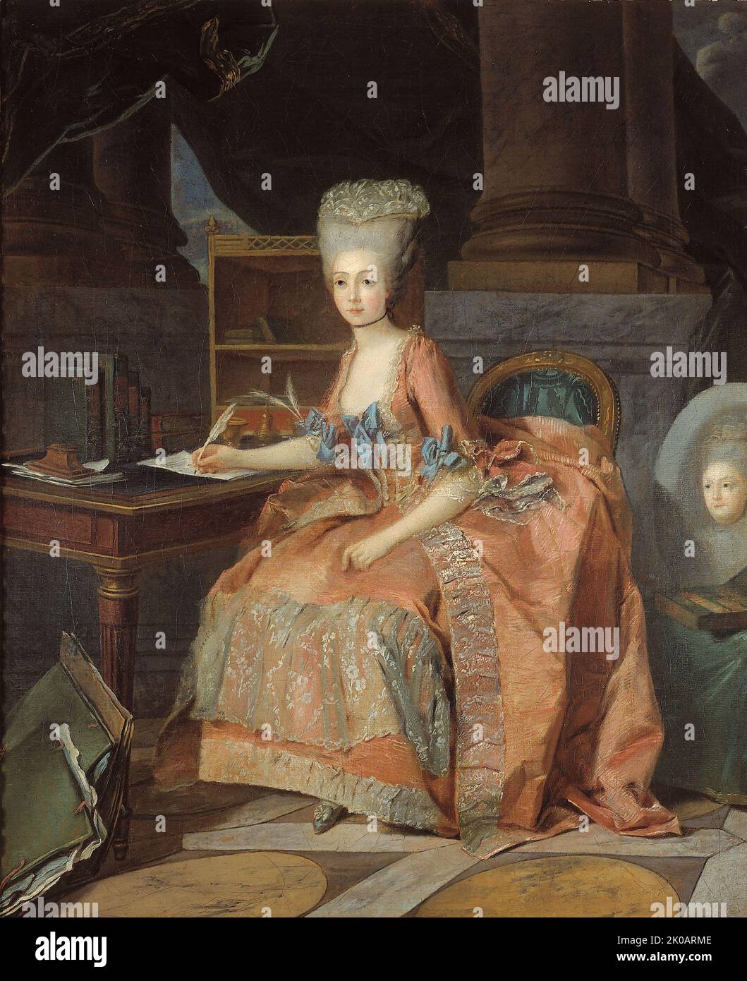 Portrait thought to be Marie-Therese of Savoy, Countess of Artois, c1776. Stock Photo