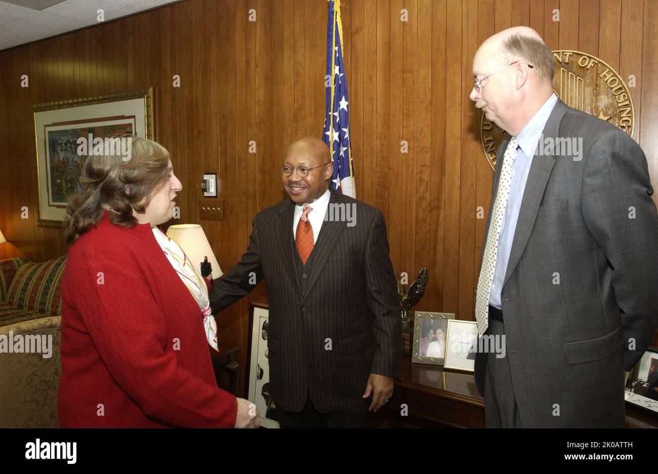 Secretary Alphonso Jackson with Stephen Hill and Wife Secretary