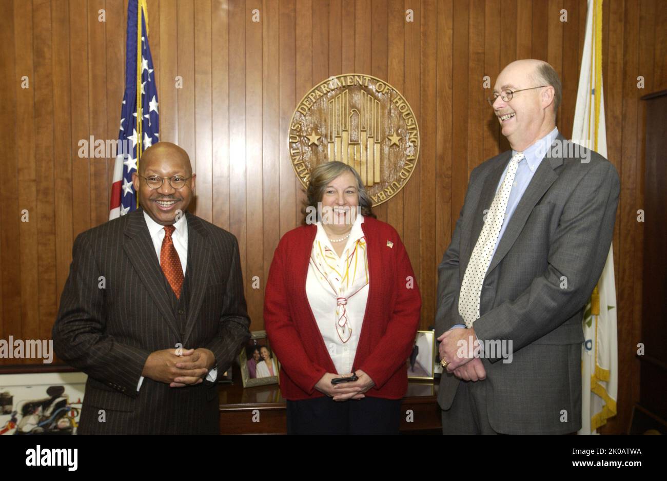 Secretary Alphonso Jackson with Stephen Hill and Wife Secretary
