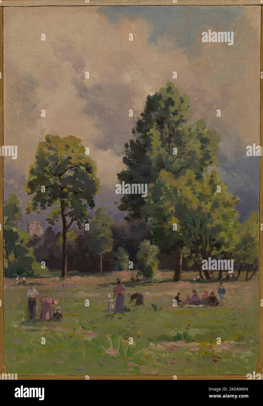 Sketch for the town hall of Vincennes View of the Bois de Vincennes