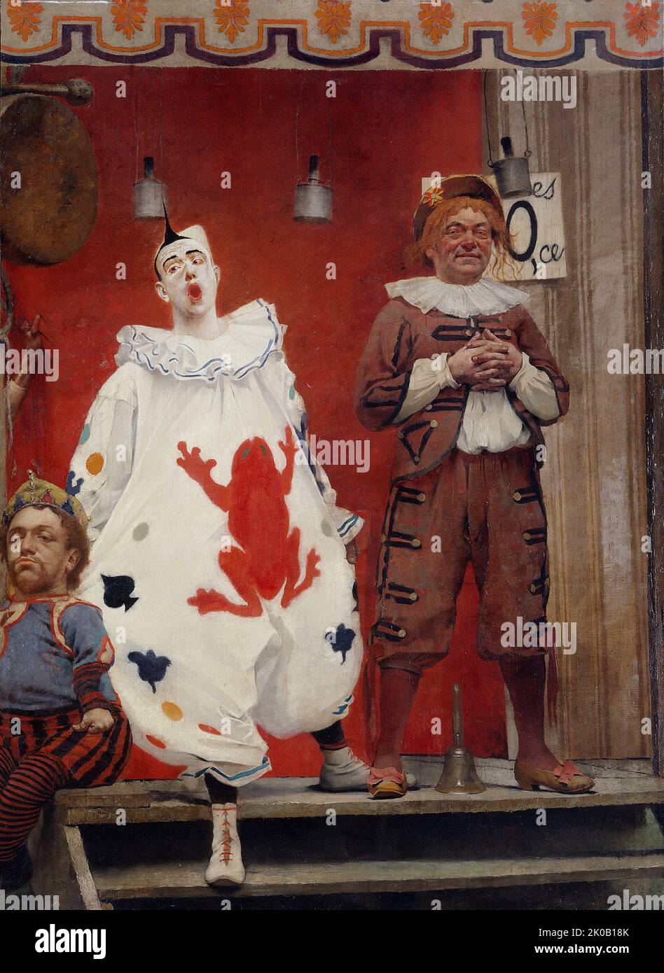 Grimaces et mis&#xe8;re - Les Saltimbanques (clown blanc et bonisseur), 1888. Stock Photo