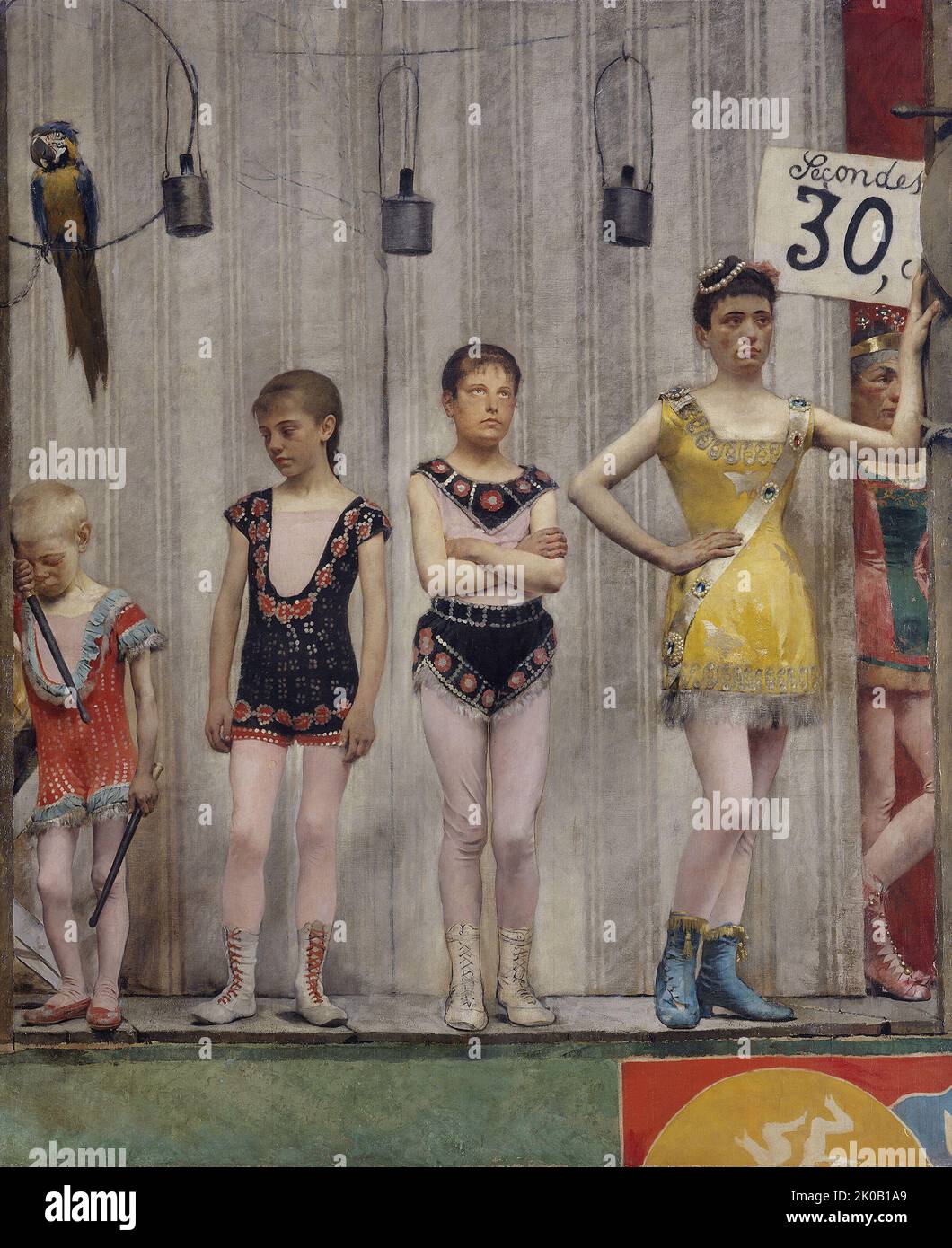Grimaces et mis&#xe8;re - Les Saltimbanques (acrobates), 1888. Stock Photo