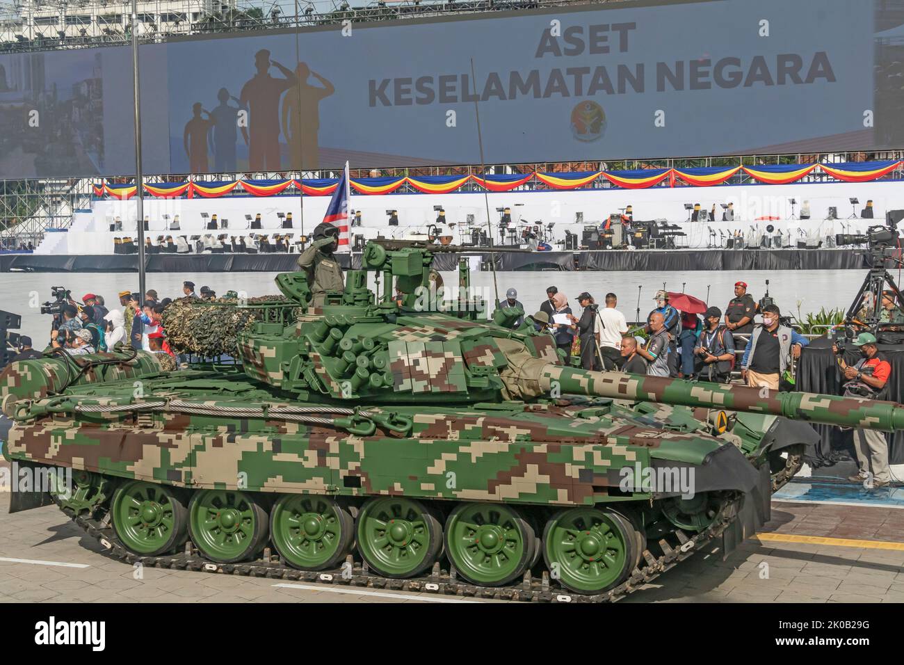 Malaysian Army's PT91M Pendekar tank during 65th Malaysia National Day