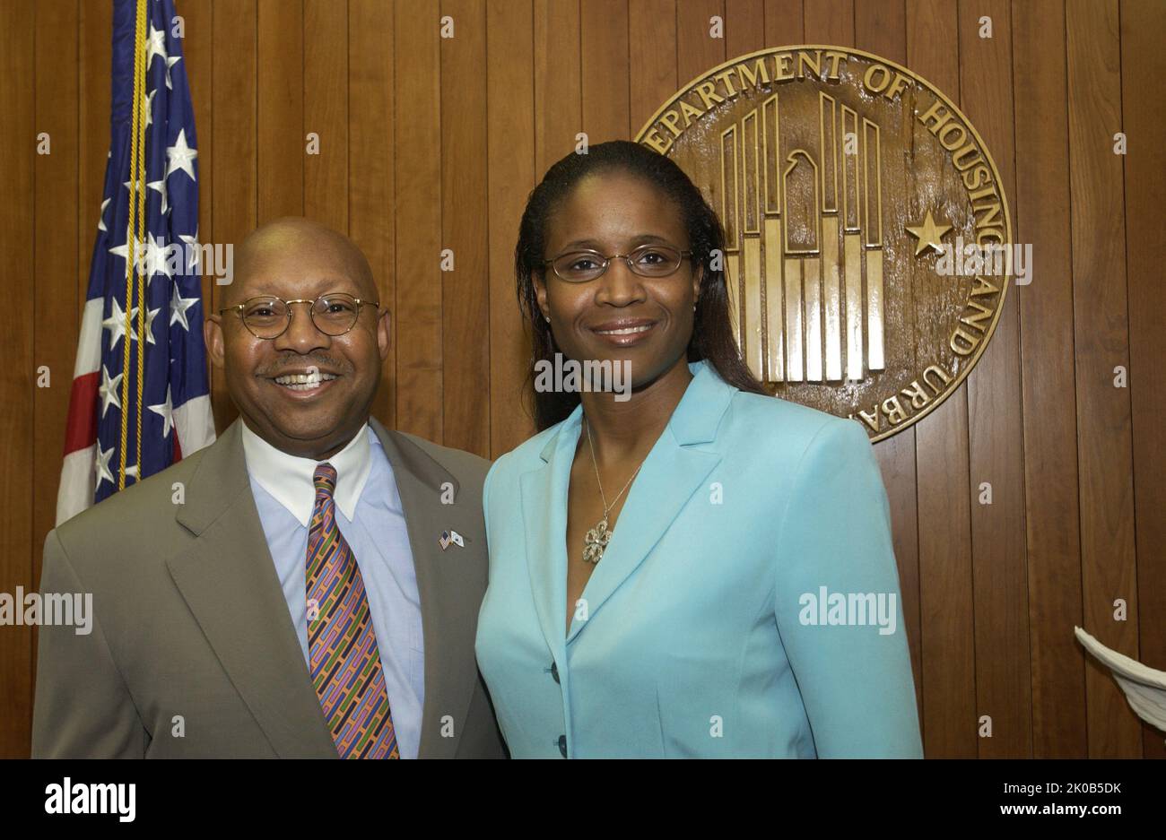 Secretary Alphonso Jackson with Nicole Faison Secretary Alphonso