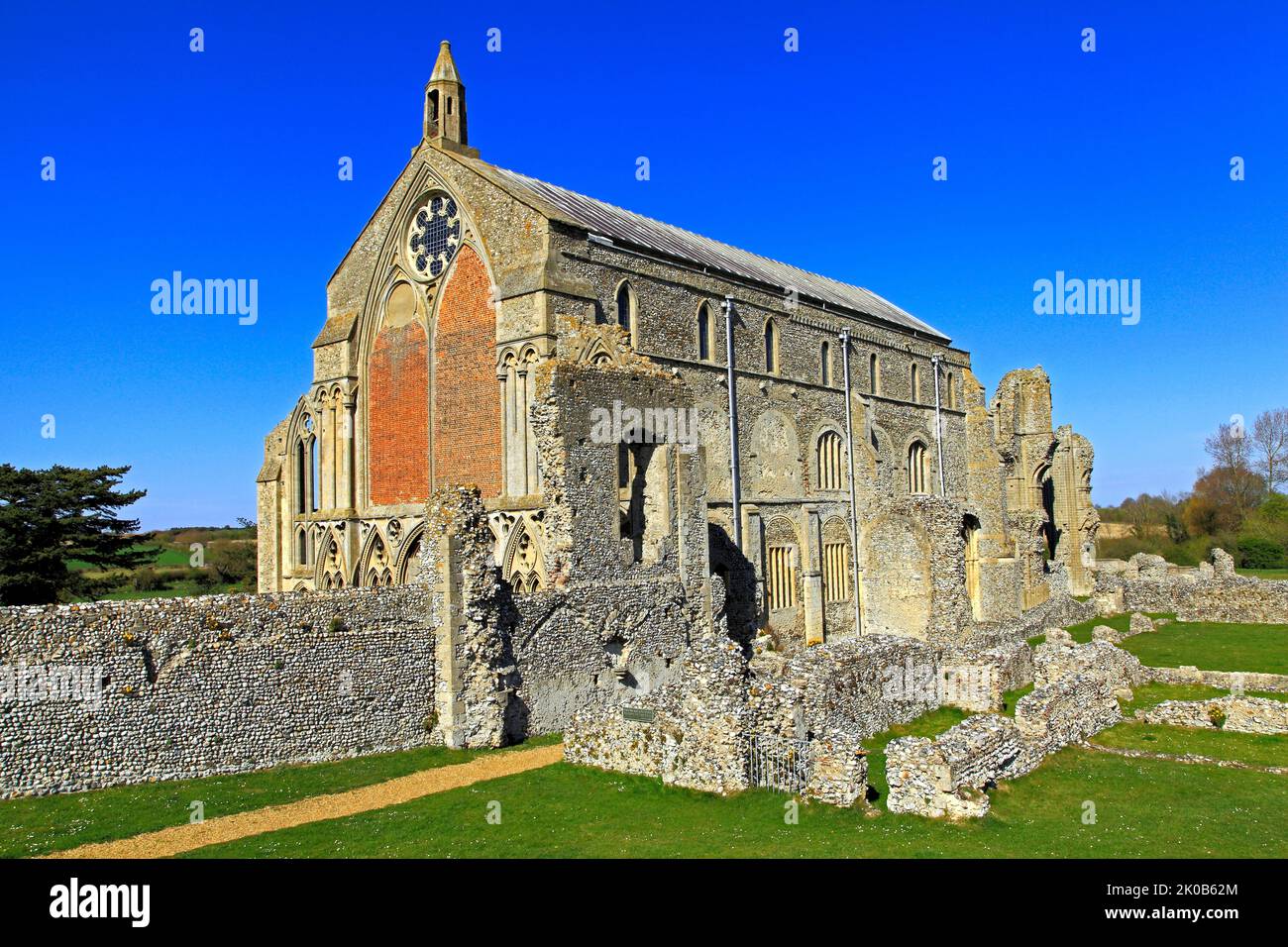 Binham Priory, Norfolk, Church, Benedictine monastic ruins, England Stock Photo