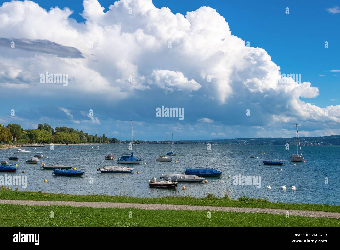 Summer vacation Lake Constance sunshine and blue sky Stock Photo Alamy