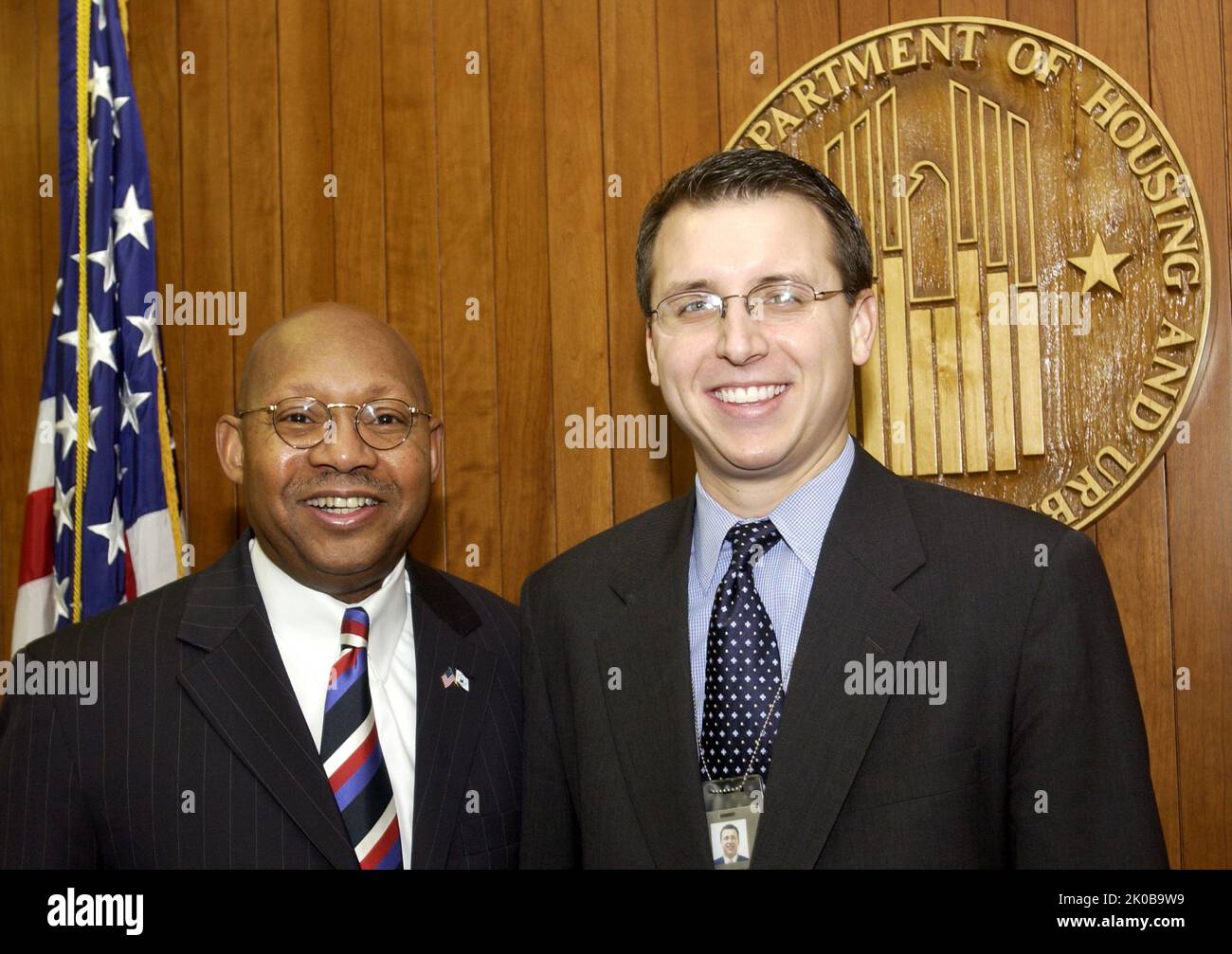 Secretary Alphonso Jackson with Luke Franz and Webber Barton ...