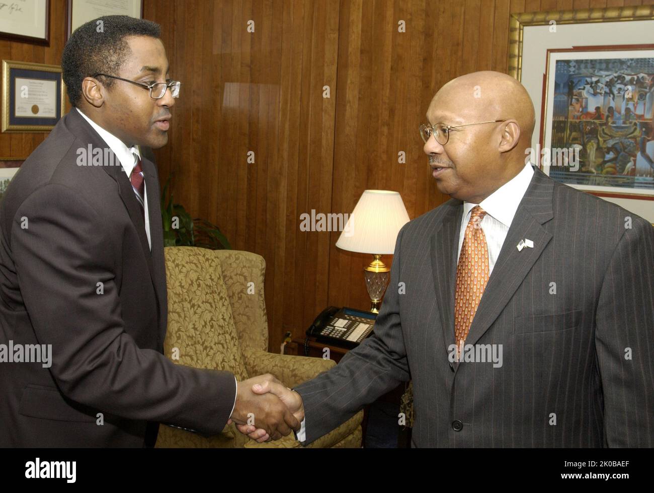 Secretary Alphonso Jackson with Mark Grider - Secretary Alphonso