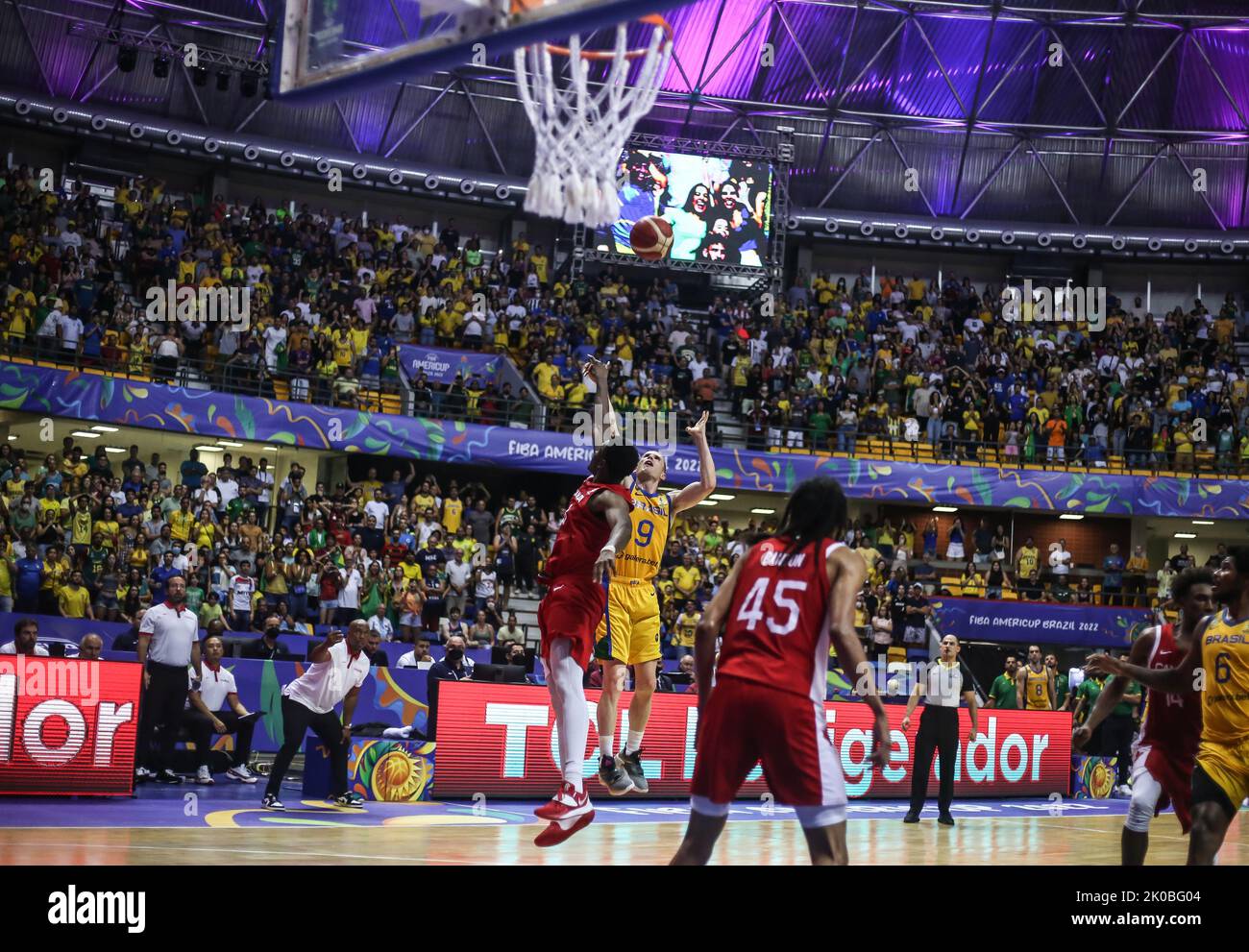 Recife, Brazil. 10th Sep, 2022. Marcelinho Huertas (BRA), during the game between Brazil and Canada, valid for the semifinal of the Copa América Men's Basketball, the Americup FIBA 2022, held at the Ginásio Geraldo Magalhães, known as Ginásio Geraldão, in Recife (PE), Brazil, this Saturday (10). Credit: Tiago Caldas/FotoArena/Alamy Live News Stock Photo