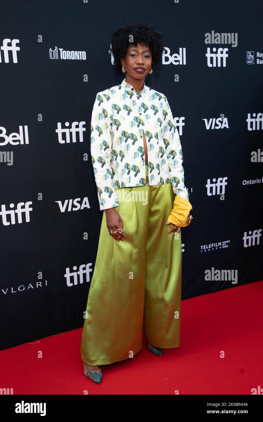 Shaina West attends the premiere of “The Woman King” at Roy Thomson